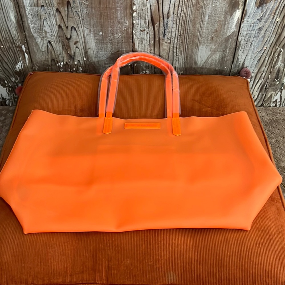 New Special Edition Drunk Elephant Tote Neon Orange Beach Bag East West Style